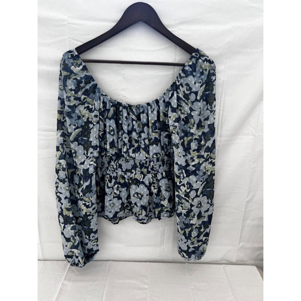 Planet Heart Women's Fall Wovens Long Sleeve Top Vintage Indigo XL - Picture 2 of 9